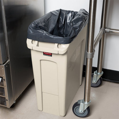 Container Slim Jim cu canale de ventilare 60 L, crem - Rubbermaid, bej