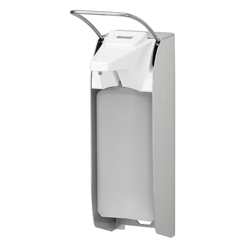 Dispenser sapun lichid / dezinfectant Ingo-Man cu levier si afisaj, 1000 ml, inox - OpHardt