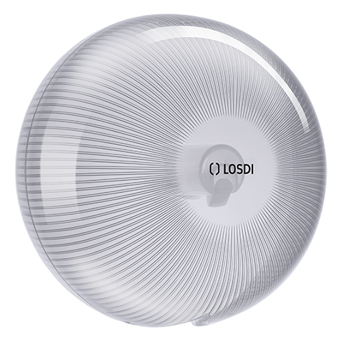 Dispenser hartie igienica rola mini jumbo, policarbonat, alb - Losdi