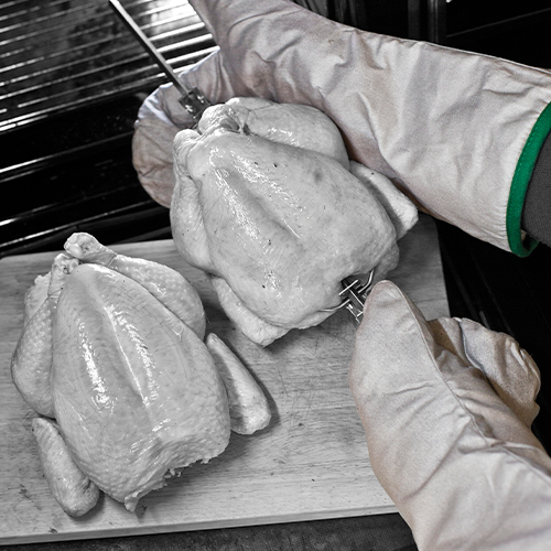 Manusi Mitt - Teflon gri-verde (rezistente la temperaturi ridicate), L - Polyco, verde