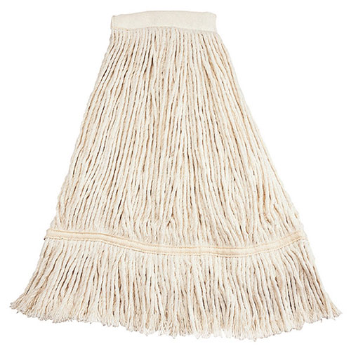 Mop franjurat Aquva-Basic cu banda, alb - Vermop