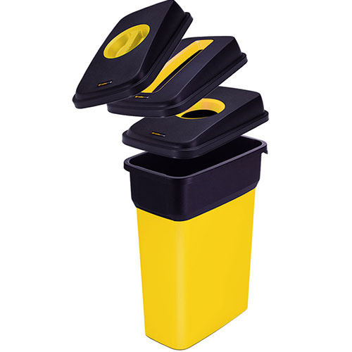 Container mediu colectare selectiva deseuri Selecto Premium 55L, Rothopro, galben