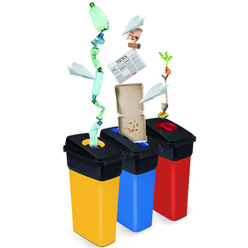 Container mediu colectare selectiva deseuri Selecto Premium 55L, Rothopro, galben