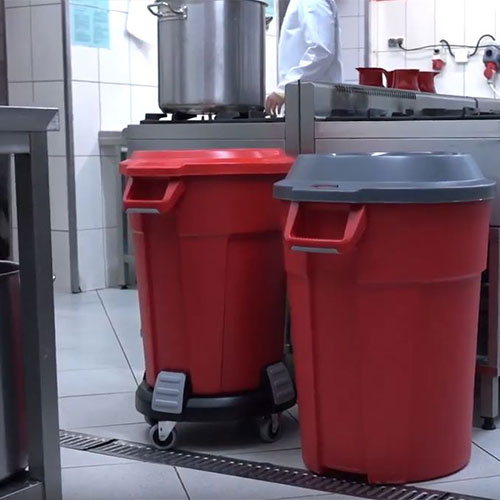 Container mediu rotund Titan 85L, Rothopro, albastru