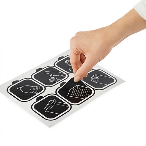 Cos gunoi cu capac batant Twist 50L, Rothopro, gri