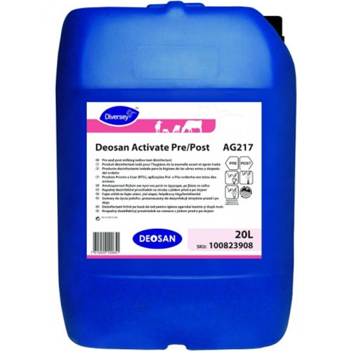 Deosan Avtivate Pre/Post AG217 - Dezinfectant pe baza de iod, 20L - Diversey