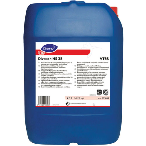 DI Divosan HS 35 VT68 - Dezinfectant pe baza de peroxid de hidrogen, canistra 20L, Diversey