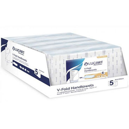 Prosoape de maini din hartie, pliate in V, Blue V4 - Lucart