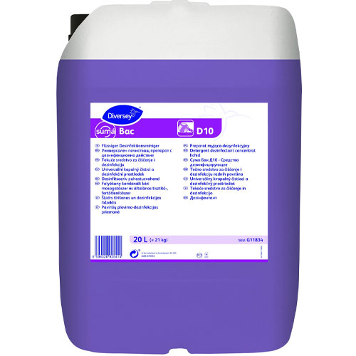 Suma Bac D10 - Dezinfectant lichid pe baza de saruri cuaternare, 20L - Diversey