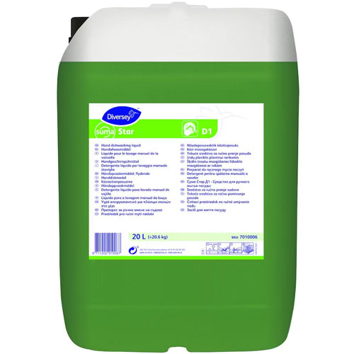 Suma Star - Detergent pentru spalarea manuala a vaselor, 20L - Diversey