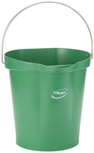 Galeata Hygiene 12 L, metal detectabila, Vikan, verde