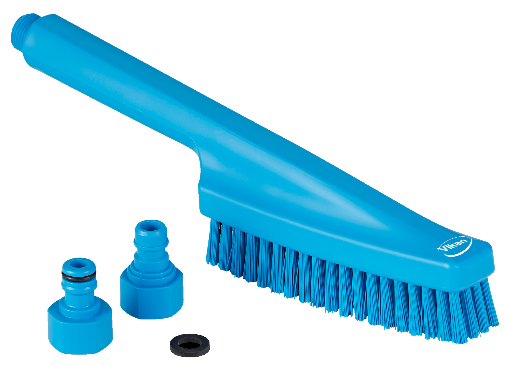 Perie de mana cu distributie de apa 330 mm, peri duri, Vikan, albastru